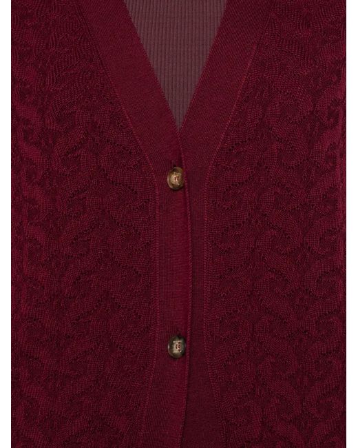 Etro Red Button-Up Cardigan