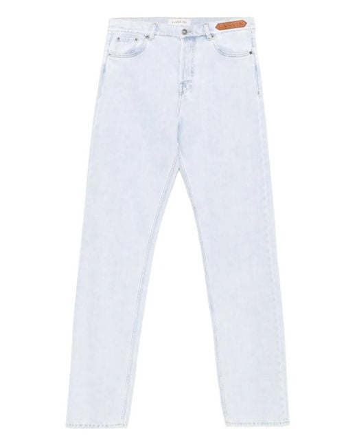 Lanvin White Logo-patch Jeans for men