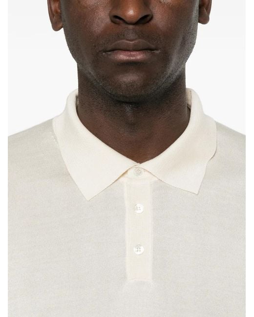 Roberto Collina White Short-Sleeve Polo Shirt for men