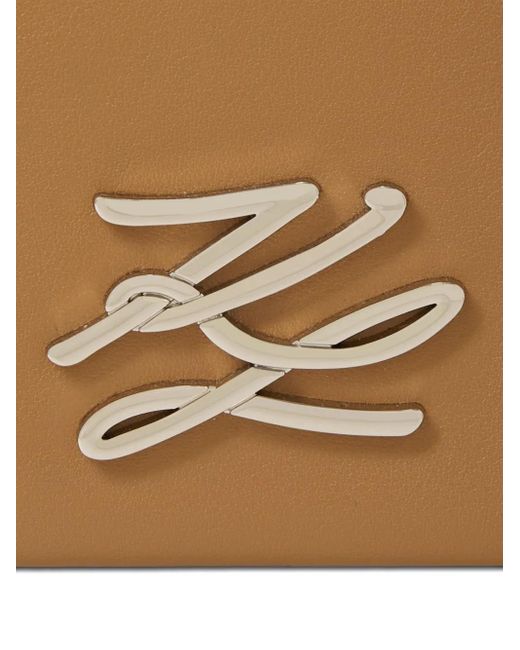 Karl Lagerfeld Brown Small K/Autograph Crossbody Bag