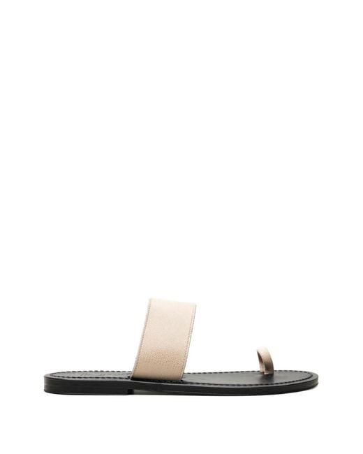 K. Jacques White Nagoya Toe-Strap Sandals