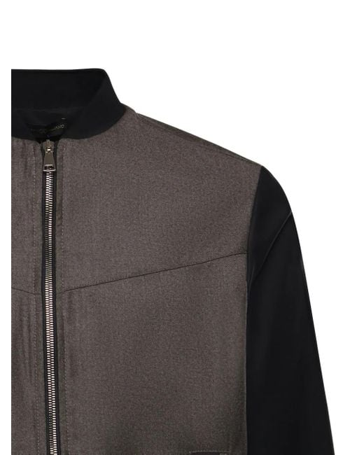 Giuliano Galiano Black Panelled Zip Jacket for men