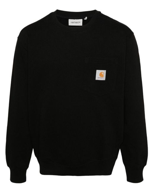 Carhartt Pocket cotton jersey sweatshirt in Black für Herren