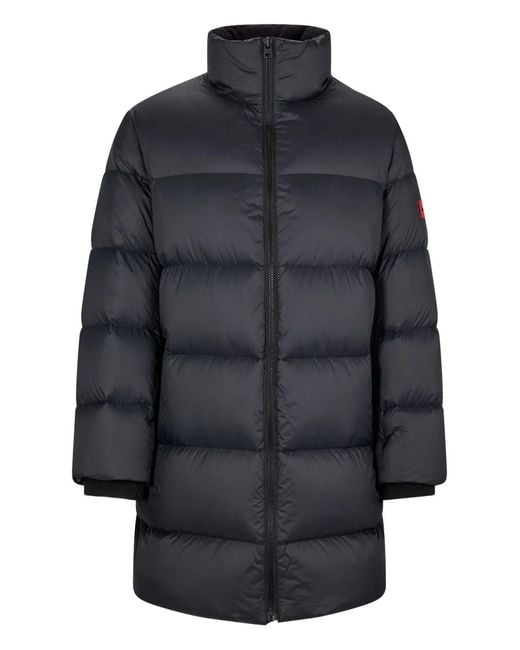 HUGO Blue Zipped Puffer Coat for men