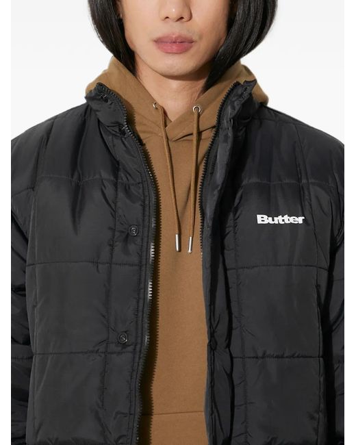 Butter Goods Black Zip-Up Padded Jacket for men