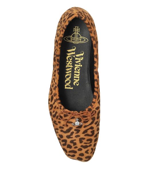Vivienne Westwood Brown Leopard Print Bow Trainers