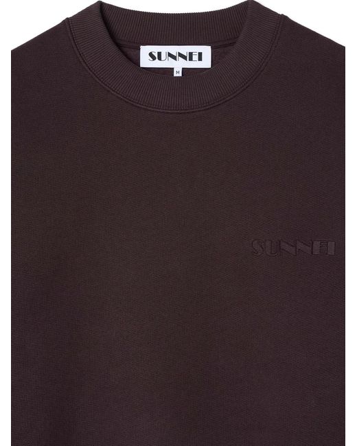 Sunnei Purple Sweat À Broderies