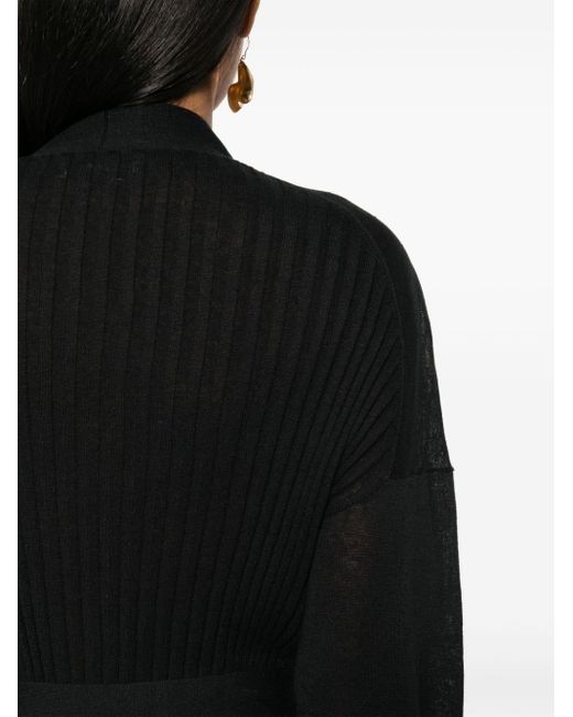 Aeron Black Maxi Knitted Cardigan