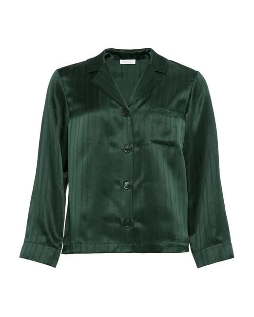 Eres Green Rare Buttoned Pocket Pajamas Shirt