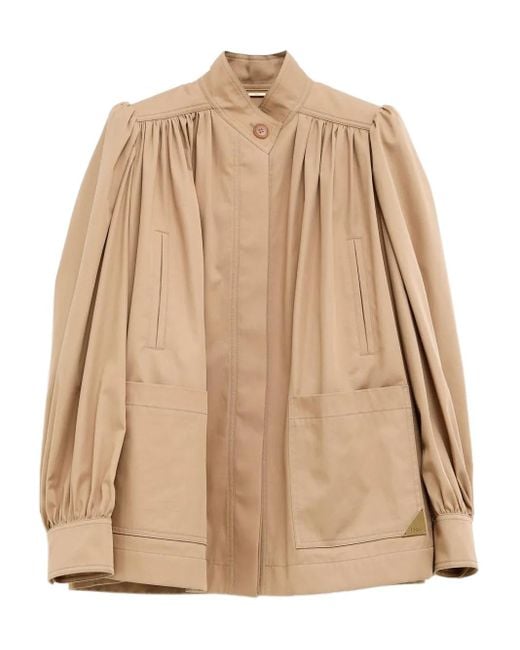 Chloé Natural Balloon-Sleeve Jacket