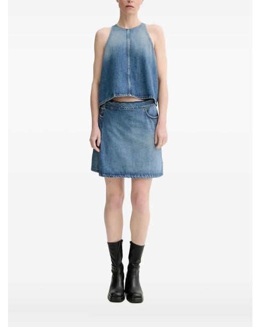 Won Hundred Xenia ジップ デニムベスト Blue
