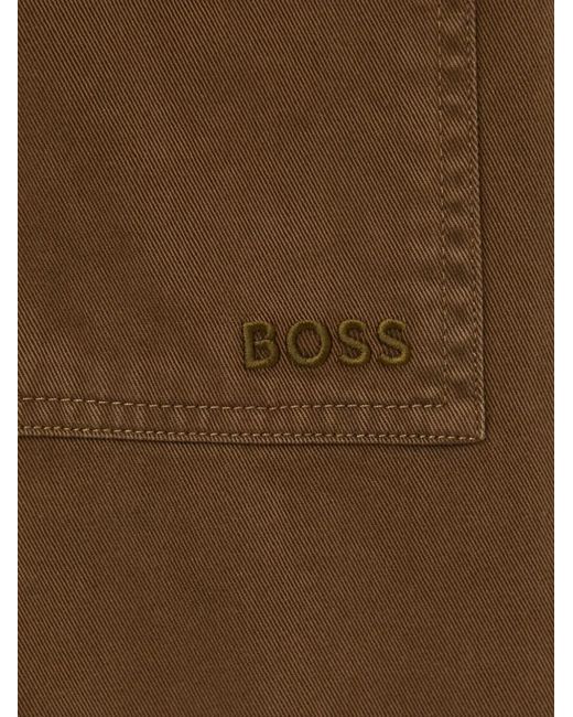 Boss Shirtjack Met Opgestikte Zakken in het Brown voor heren