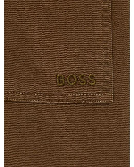 Sobrecamisa con bolsillo de parche Boss de hombre de color Brown