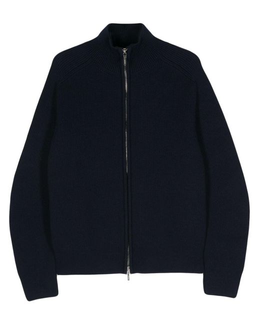Jacquemus Blue Le Cardigan Zippé Knitted Jacket for men