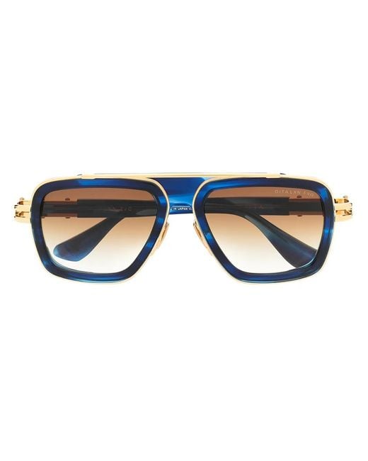 Dita Eyewear Blue Lxn-Evo Pilot-Frame Sunglasses