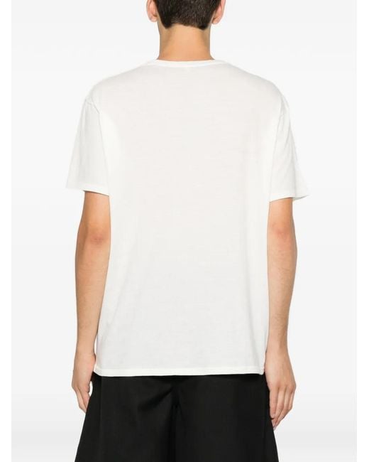 R13 White Heart-Print T-Shirt for men