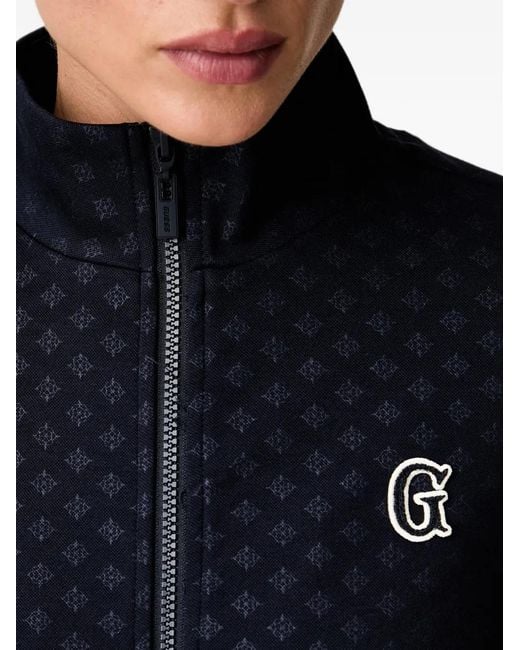 Guess Blue Viscose-Blend Sweatshirt
