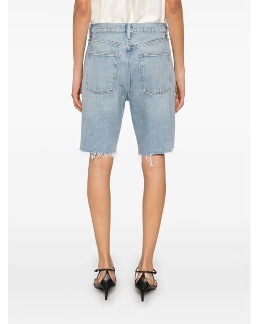 Agolde Blue 90's Shorts