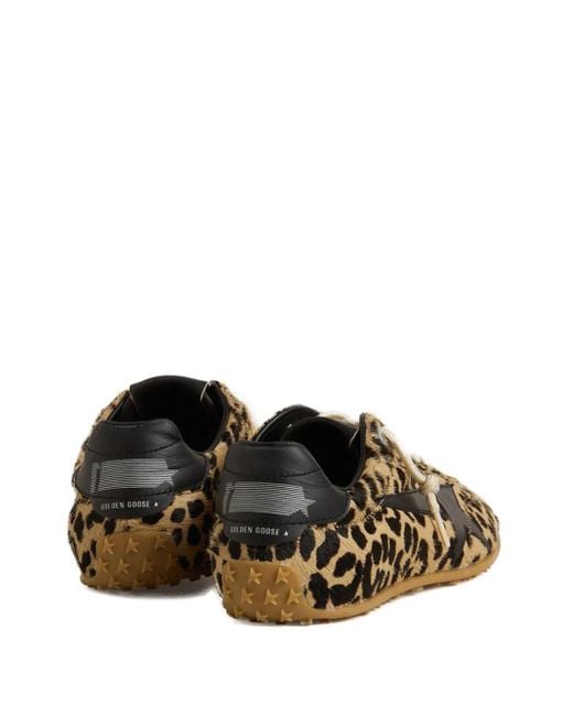 Golden Goose Deluxe Brand Brown Marathon Speed Leopard Sneakers