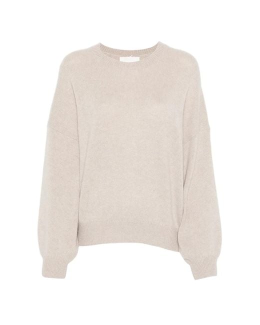 Lisa Yang White Veira Dropped-Shoulder Cashmere Sweater