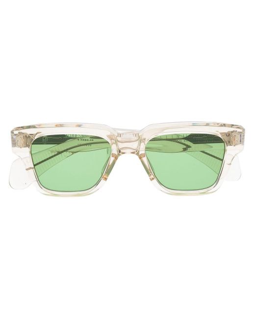 Gafas de sol con montura cuadrada transparente Jacques Marie Mage de color Green