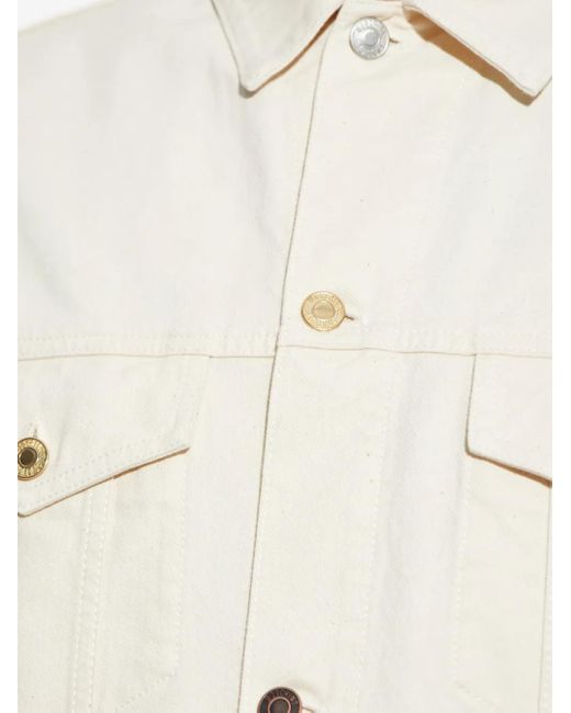 Moschino White Button-Fastening Flap-Pocket Jacket for men
