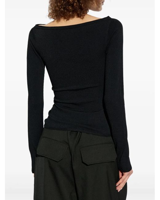 Amiri Black Top mit Logo-Schild