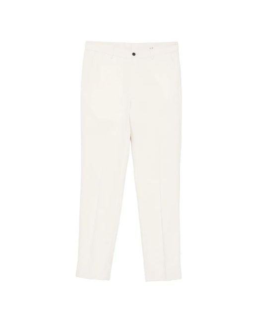 Corneliani White Buttoned Trousers for men