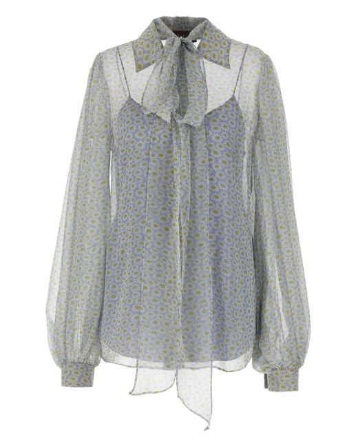 Gucci デイジープリント ブラウス Gray