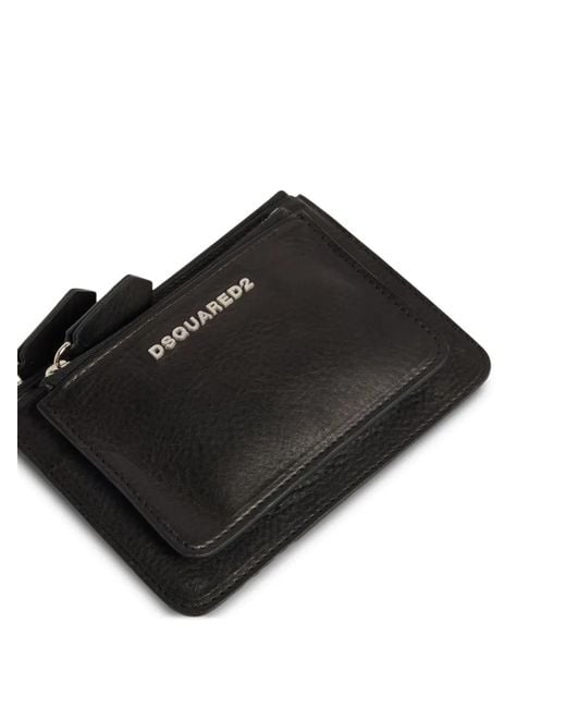 DSquared² Black Twin Pouch Small Card Holder