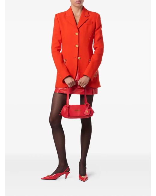 Versace Red Crystal-Embellished Blazer