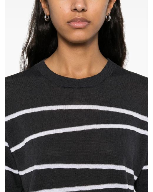 Peserico ストライプ Tシャツ Black
