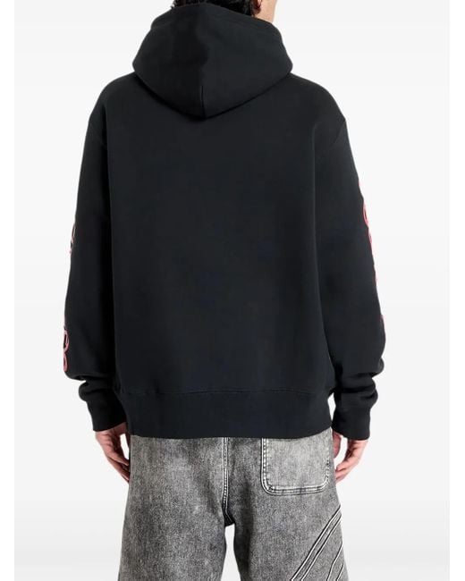 Pleasures Fanzine Hoodie Met Logo Op De Mouw in het Black voor heren