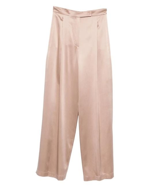 Sportmax Natural Pleated Trousers