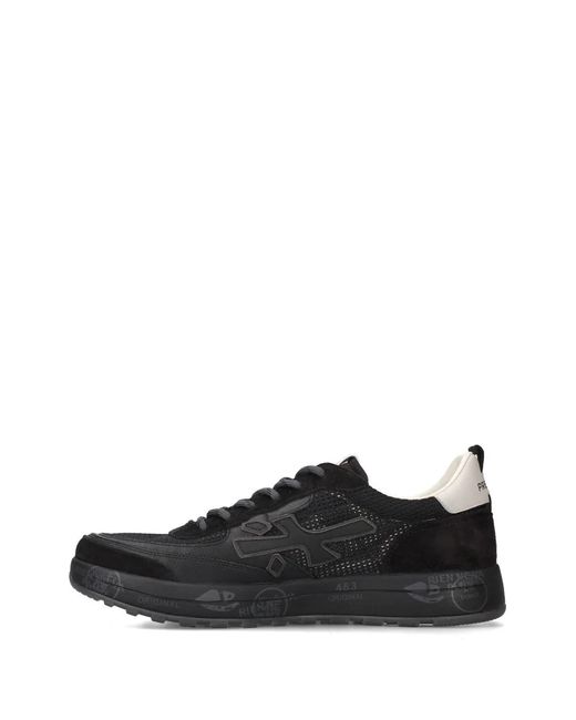 Premiata Black Nous Sneakers for men