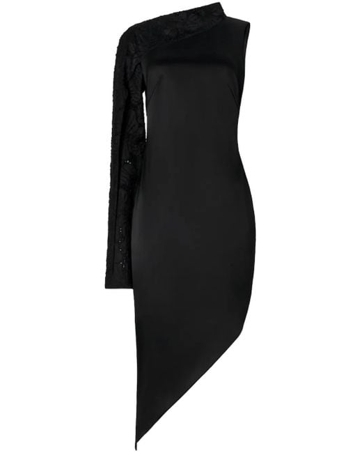 Genny アシンメトリー ドレス Black