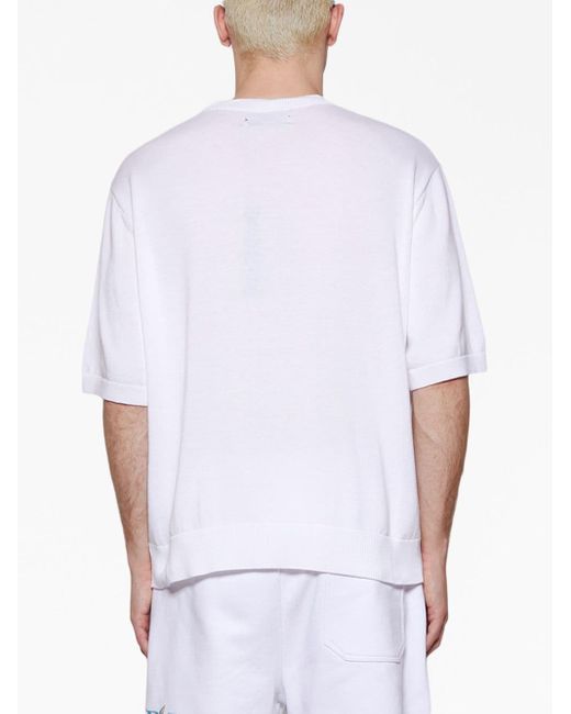 Amiri White Logo-print Cotton T-shirt for men