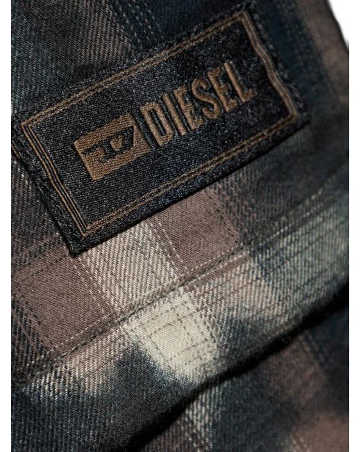 DIESEL Black Set-Orlando-Utlt Hooded Checked Pyjamas for men