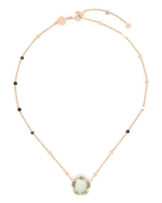 Pasquale Bruni Natural 18K Rose Bon Ton Dolce Vita Diamond And Prasiolite Necklace