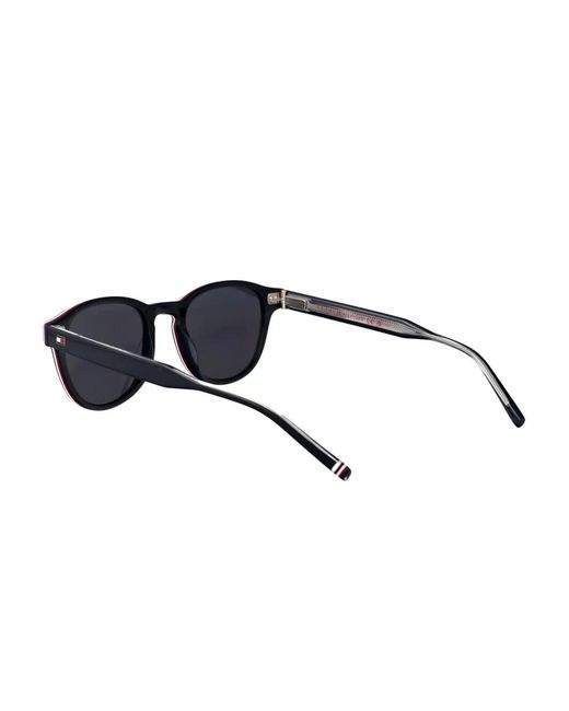 Tommy Hilfiger Blue Round-Frame Sunglasses for men