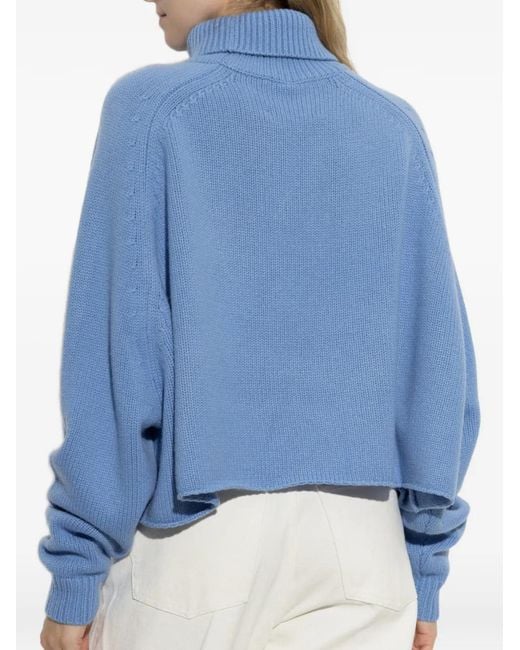 Lisa Yang Blue Cathie Turtleneck Sweater