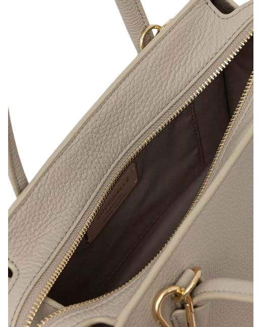 Coccinelle Natural Small Milsa 26 Logo-Debossed Tote Bag