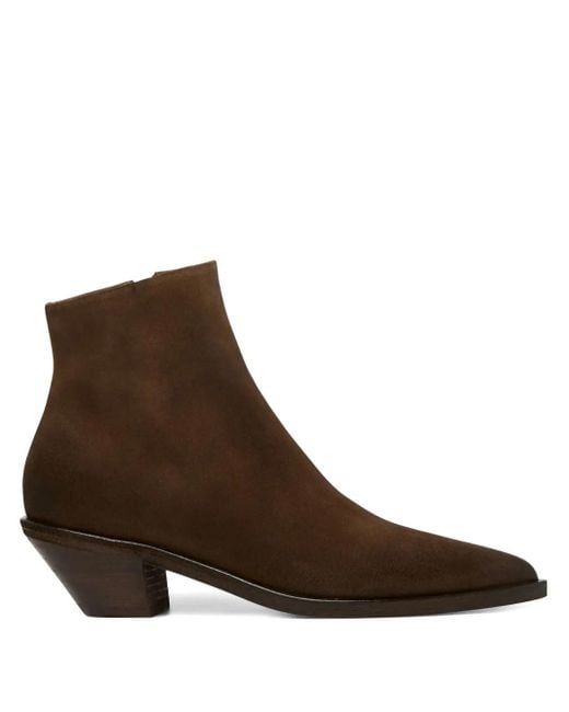 Marsèll Brown Pointed-Toe Zip Boots