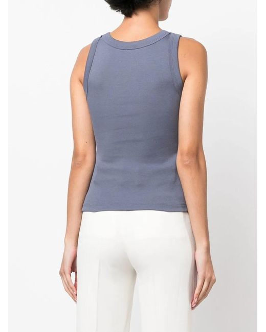 Styland Blue Organic Cotton Vest Top