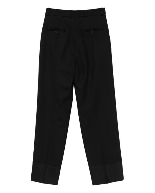 frenken Black Crag Pleated Cuffed Trousers