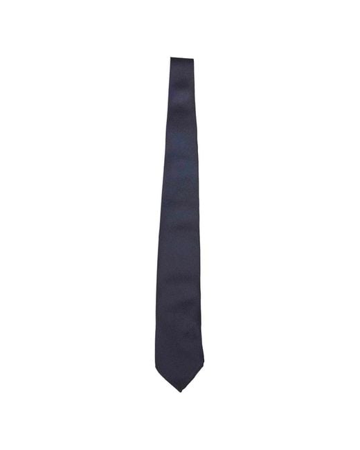 Brunello Cucinelli Blue Embroidered Loop Tie for men