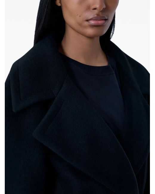 Sportmax Blue Notched-Lapel Cropped Jacket