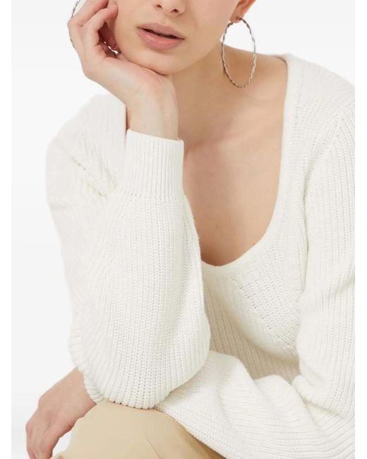 HUGO Natural Pullover Mit U-Ausschnitt