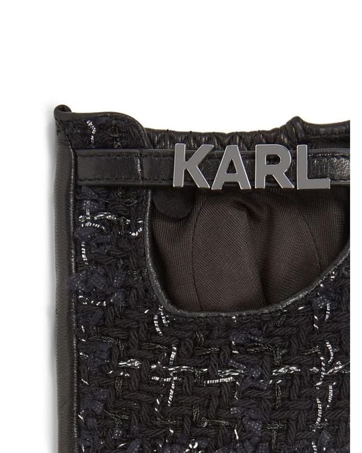 Karl Lagerfeld Black K/Essential Fingerless Gloves