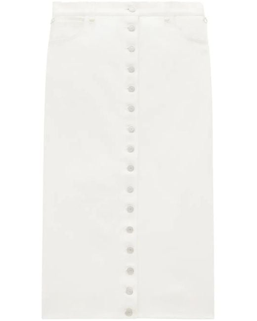 Courreges Denim Mini-Rok in het White
